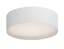 Modern 16" White Linen LED Drum Flush Mount Ceiling Light