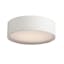 Modern Oatmeal Linen LED Drum Flush Mount Light