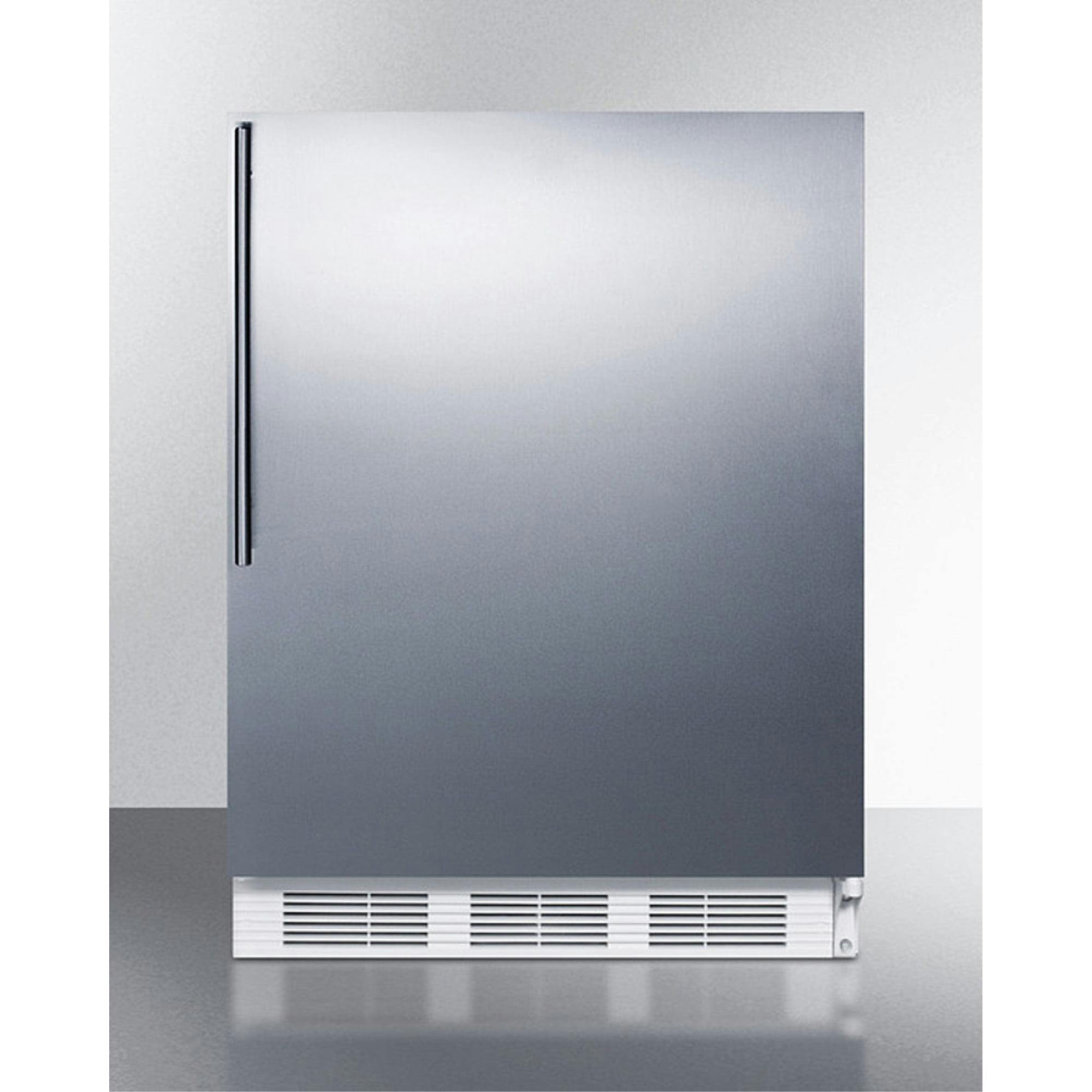 Sleek Stainless Steel 24" Compact Undercounter All-Refrigerator