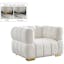 Gwen Contemporary Cream Velvet Chair with Chrome or Gold Legs