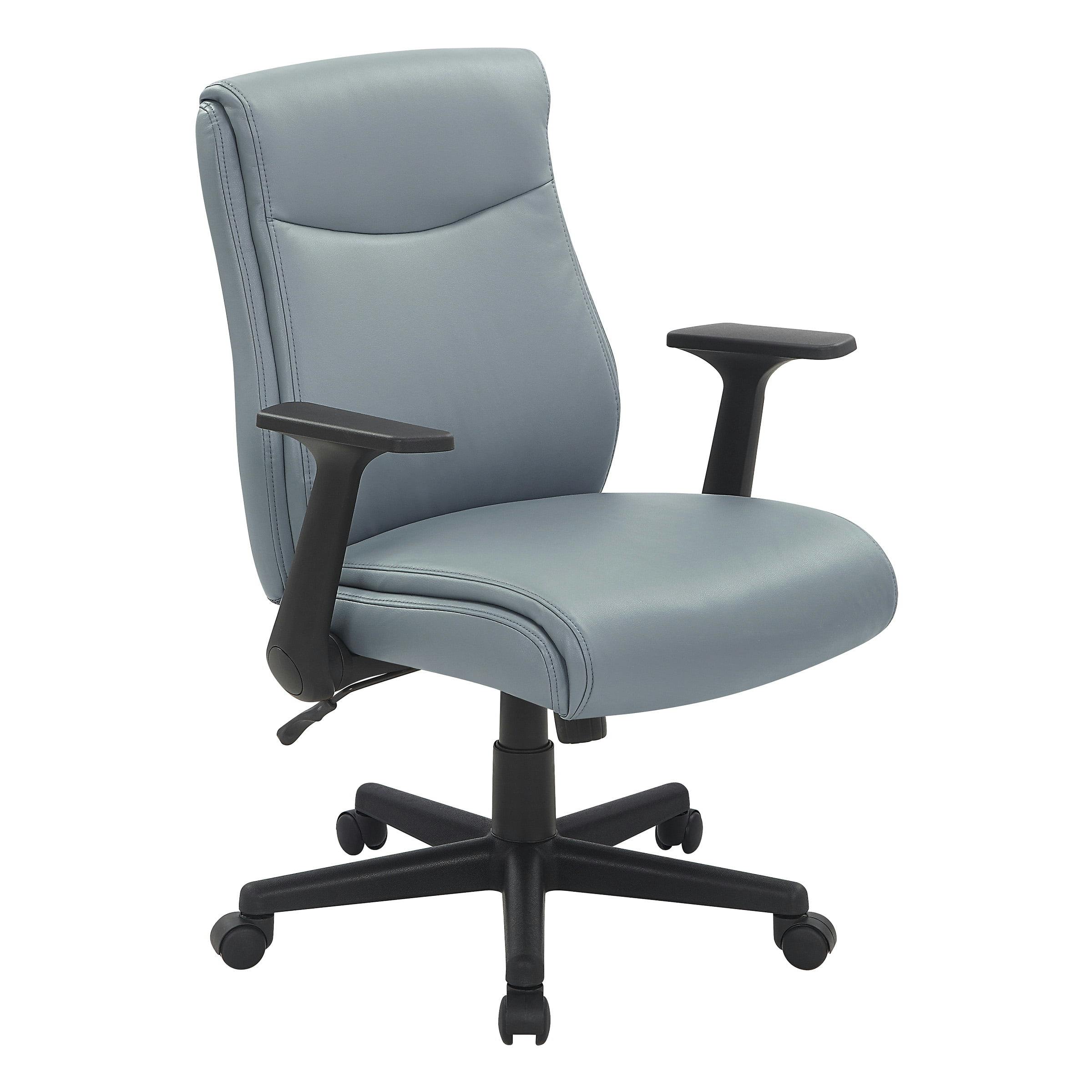 Charcoal Gray Faux Leather High Back Executive Swivel Chair