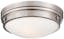 Elegant Brushed Nickel 2-Light Flush Mount with Clear White Painted Glass