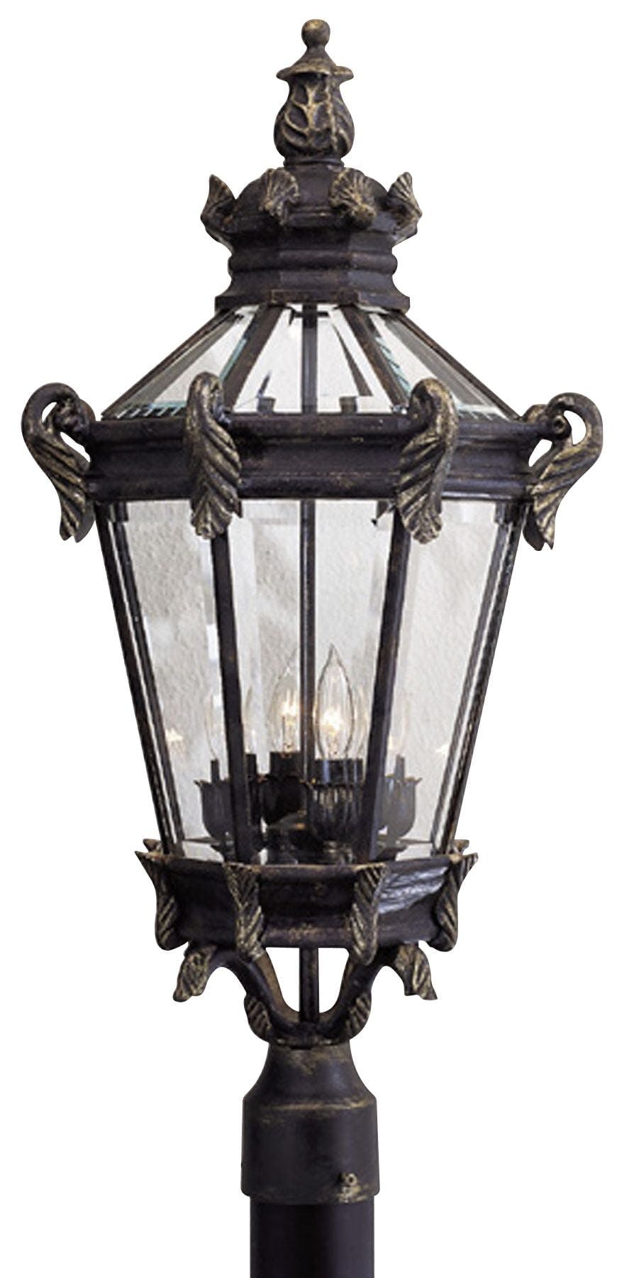 Stratford Hall Heritage Gold 28" Outdoor Lantern with Clear Beveled Glass