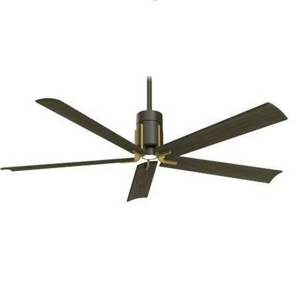 60" Urban Walnut Blades LED Ceiling Fan with Etched White Glass