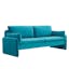 Elegant Blue Performance Velvet 81" Sofa with Plush Cushions