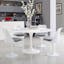 Lippa Inspired 54" Round White High Gloss Wood Dining Table