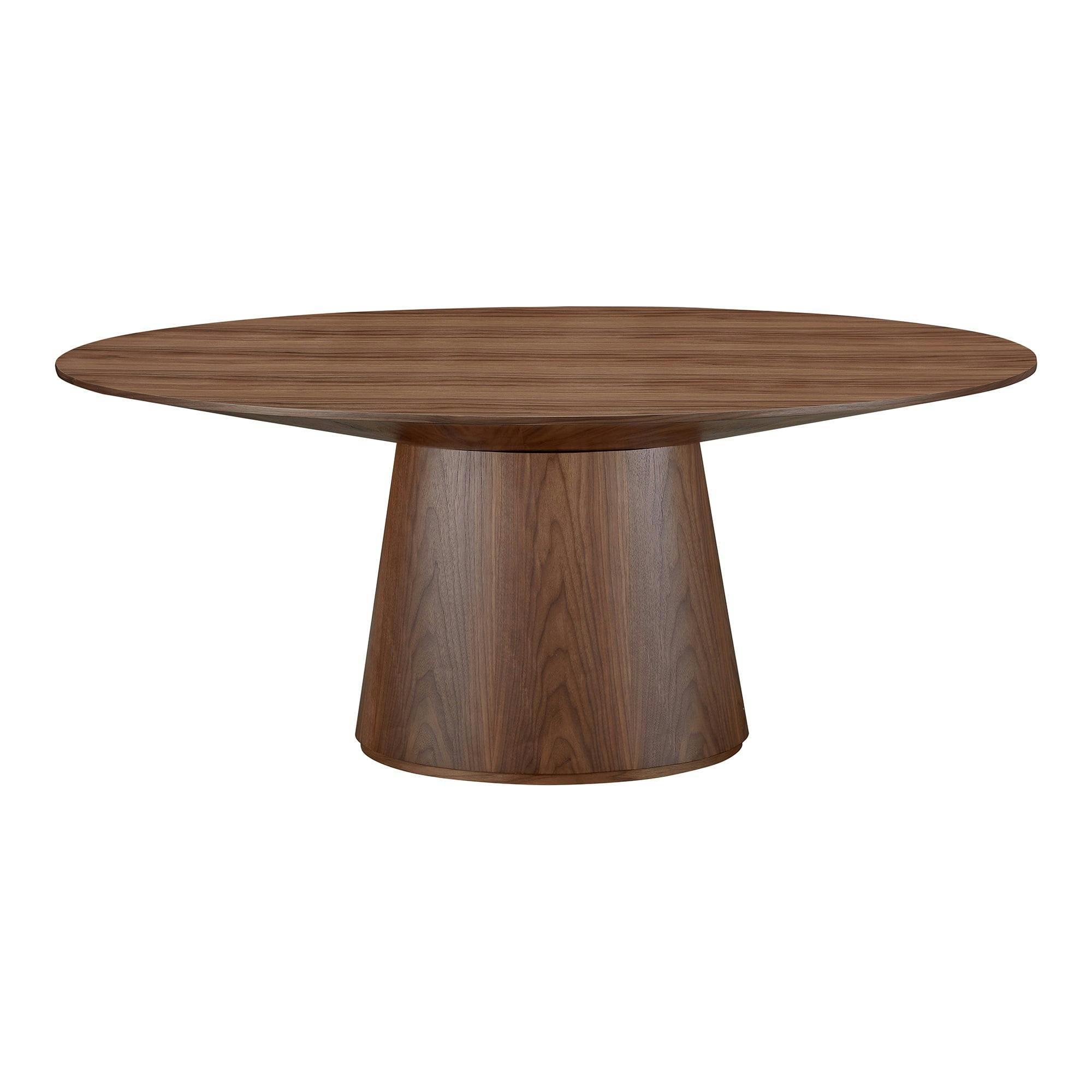 Contemporary Otago Walnut Oval Dining Table for Six