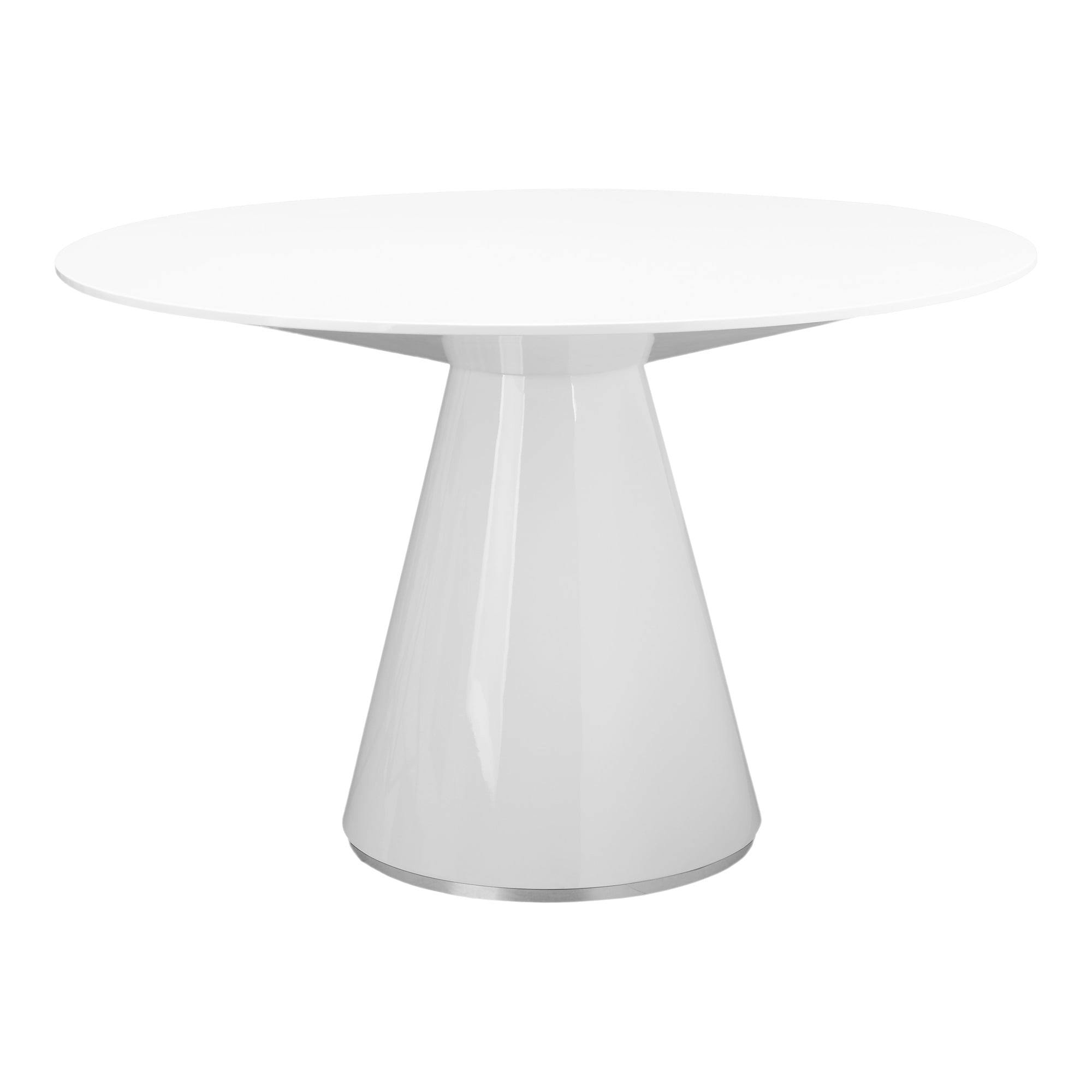 Otago Contemporary 47" Round White Reclaimed Wood Dining Table