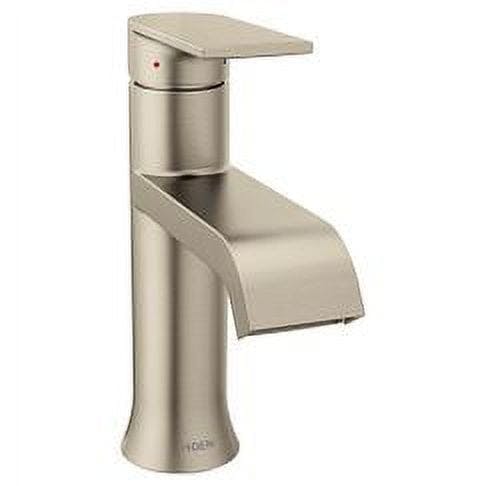 Modern 7" Brushed Nickel Single Hole Bathroom Faucet with Drain