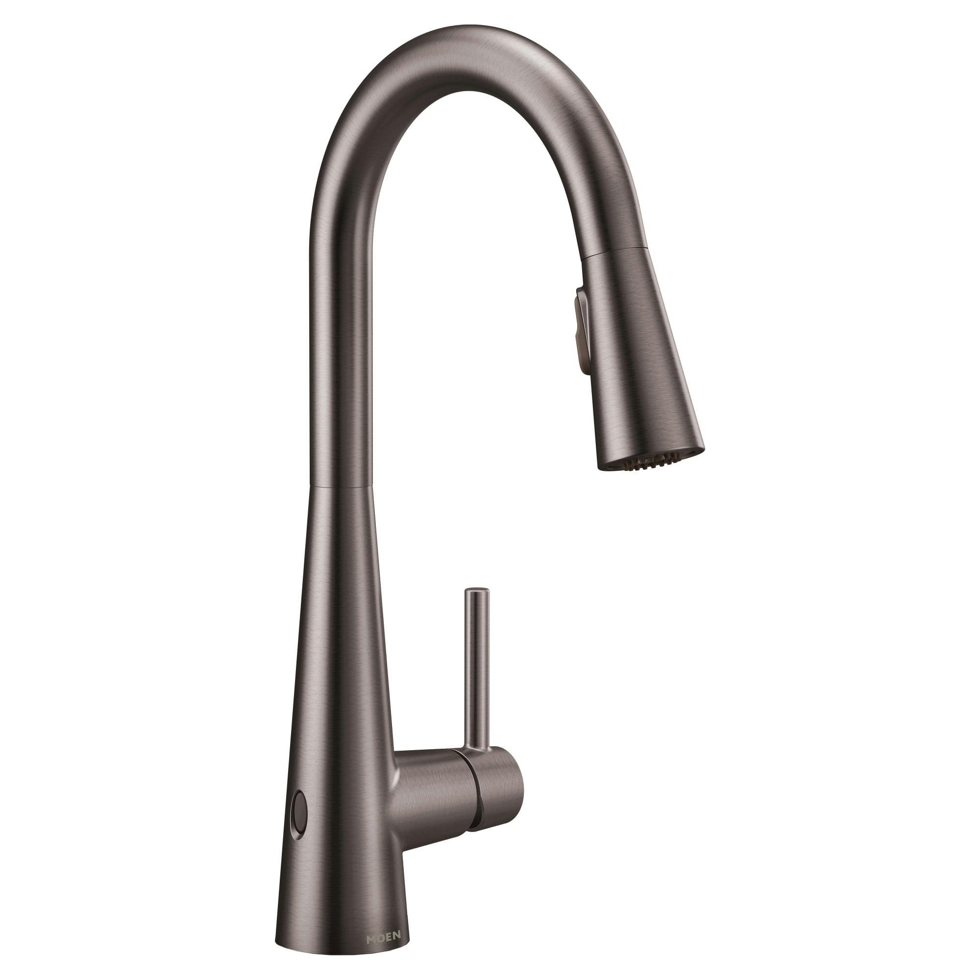 Modern Stainless Steel Pull-Down Kitchen Faucet with MotionSense Wave