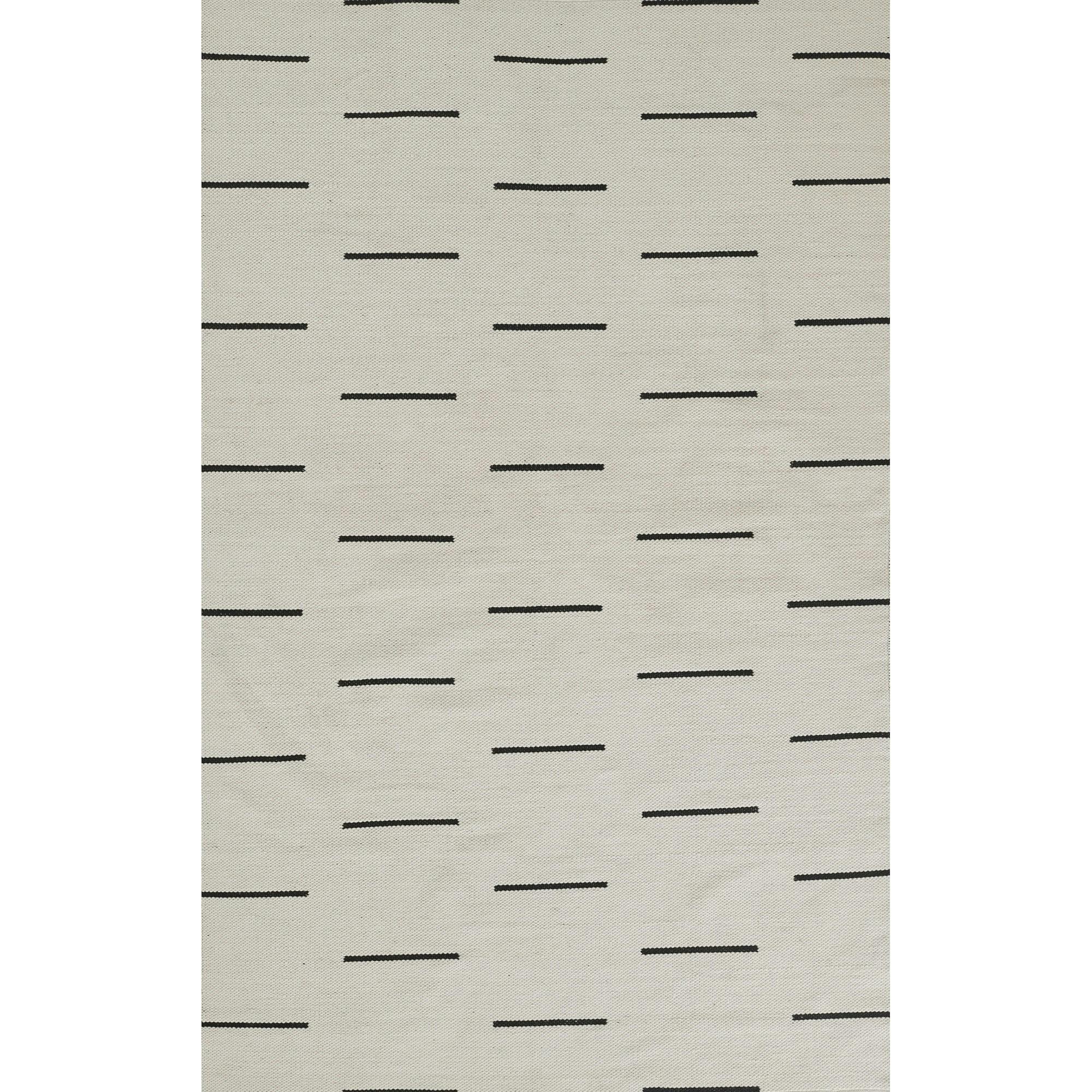 Ivory Stripe Essence 8' x 10' Synthetic Reversible Area Rug