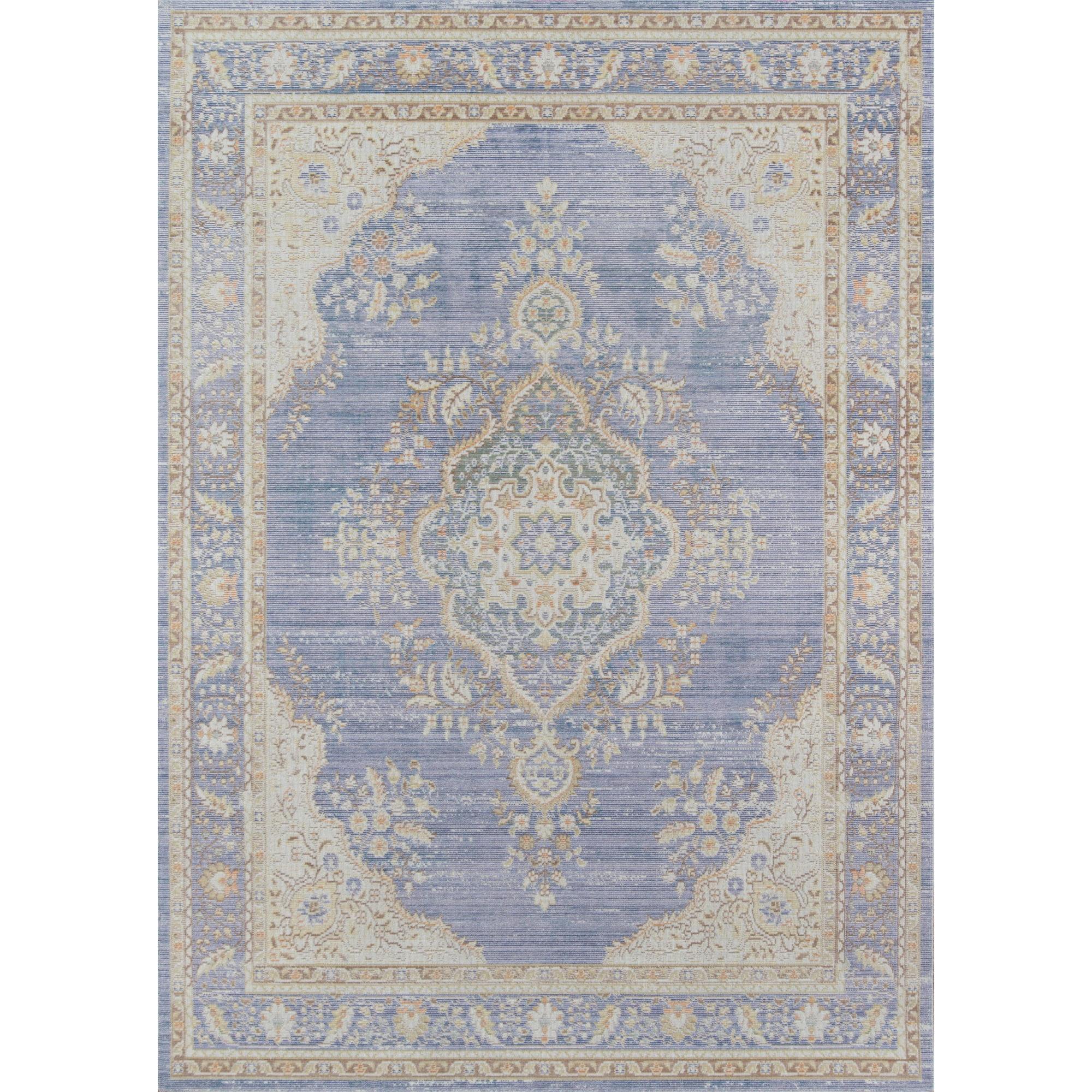 Periwinkle Braided Serenity 24"x4" Synthetic Accent Rug