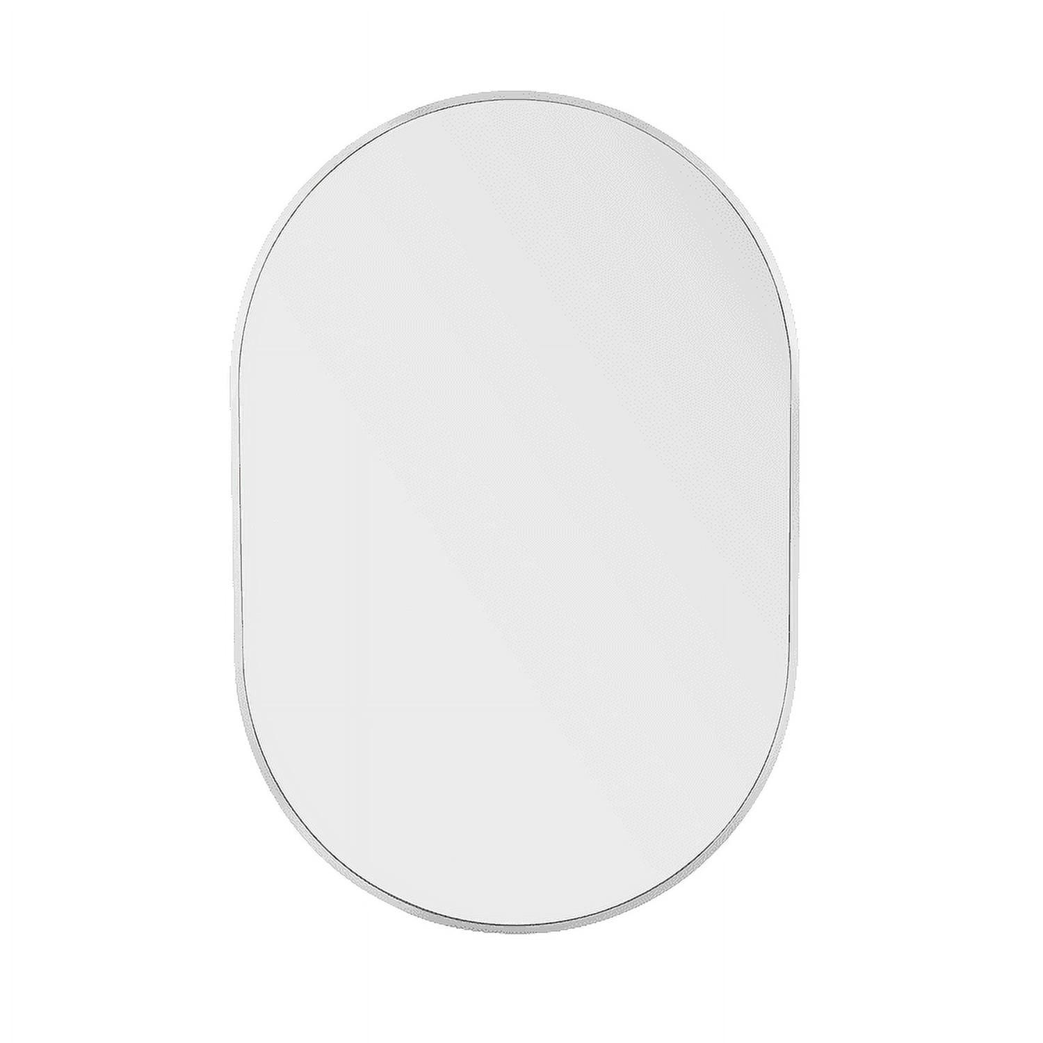 Elegant Oval 24x36 Polished Chrome Aluminum Vanity Mirror