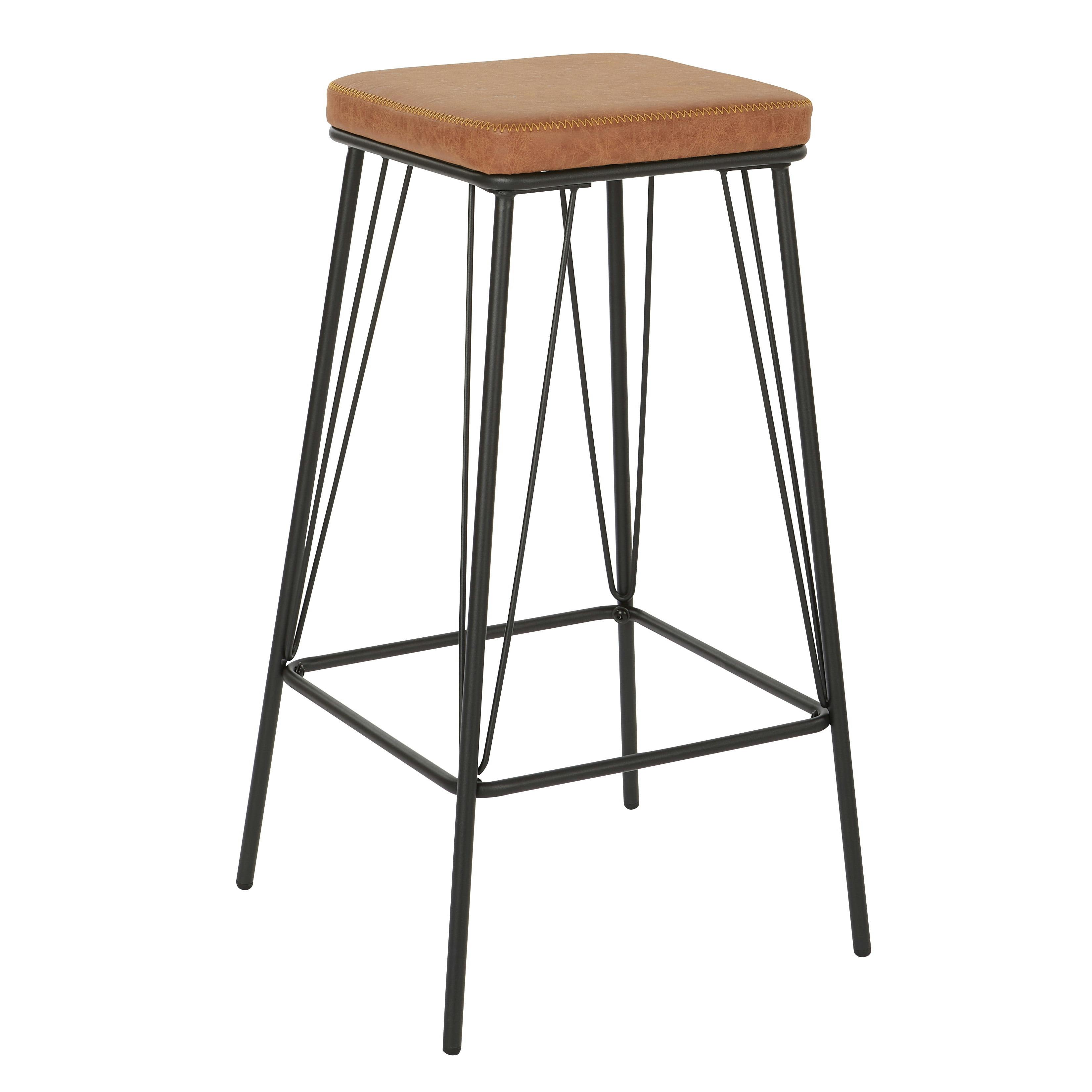 Mayson Contemporary 30" Sand PU and Steel Barstool