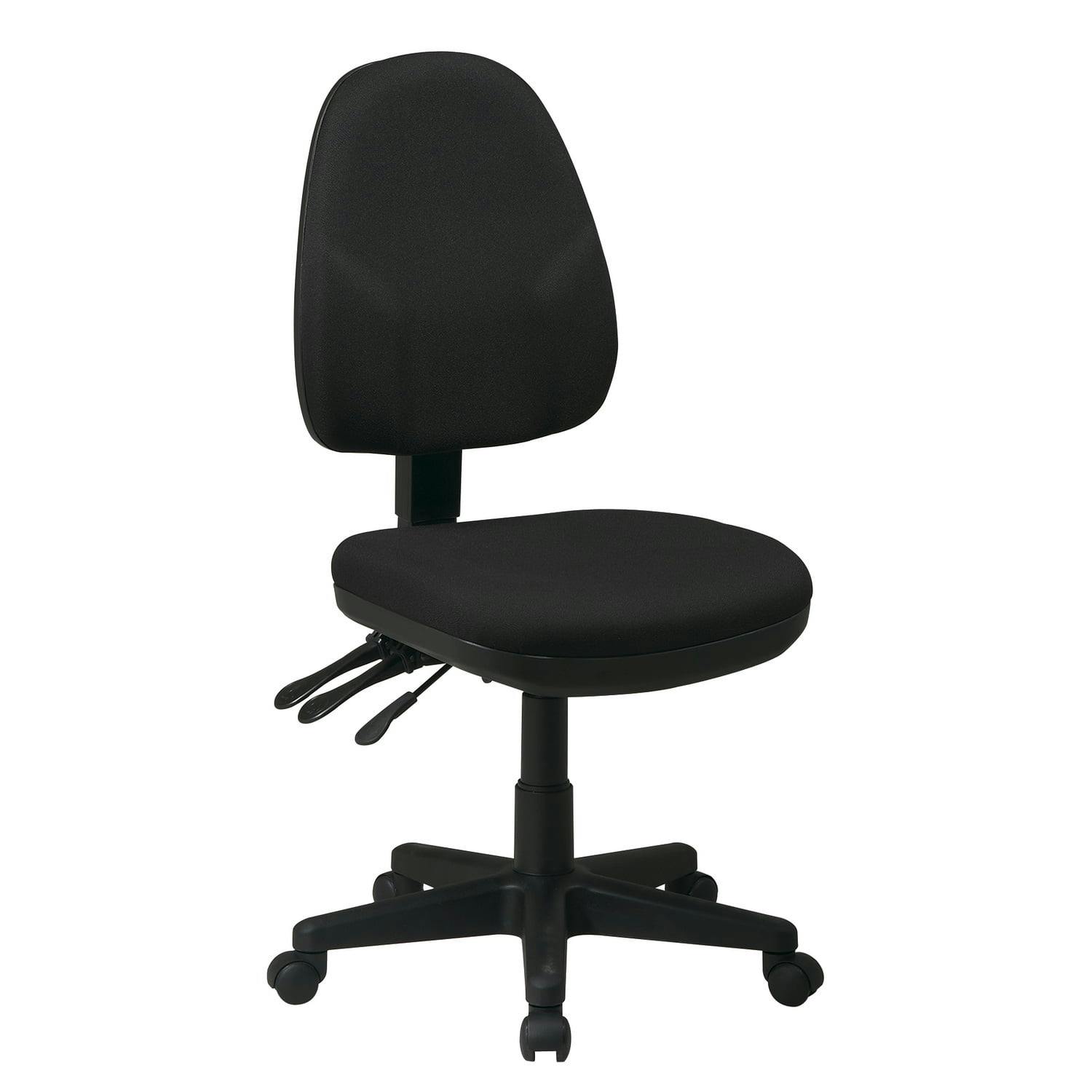 Icon Black 44'' Ergonomic Swivel Task Chair with Lumbar Support