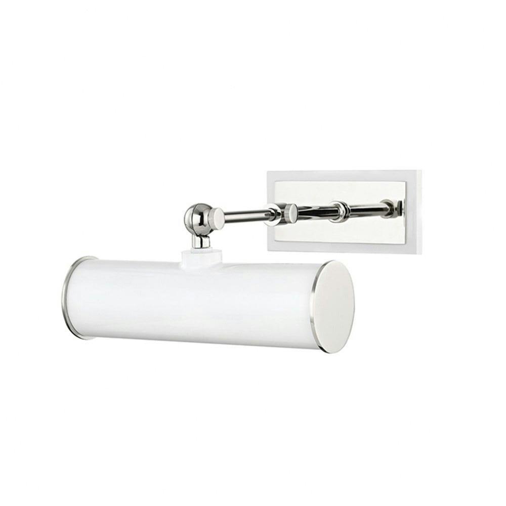 Acosta White and Polished Nickel 5" Plug-In Picture Light