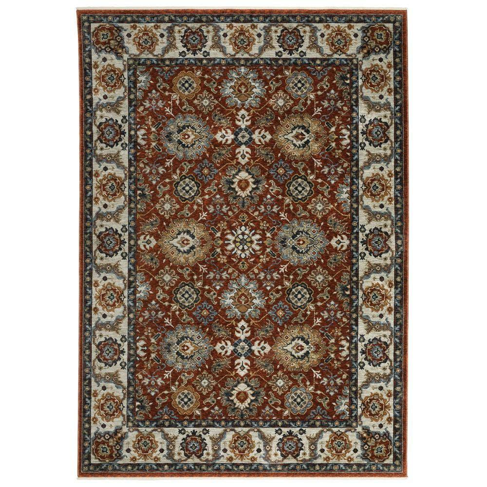Aberdeen Traditional Red Wool Blend 3'3" x 5' Area Rug