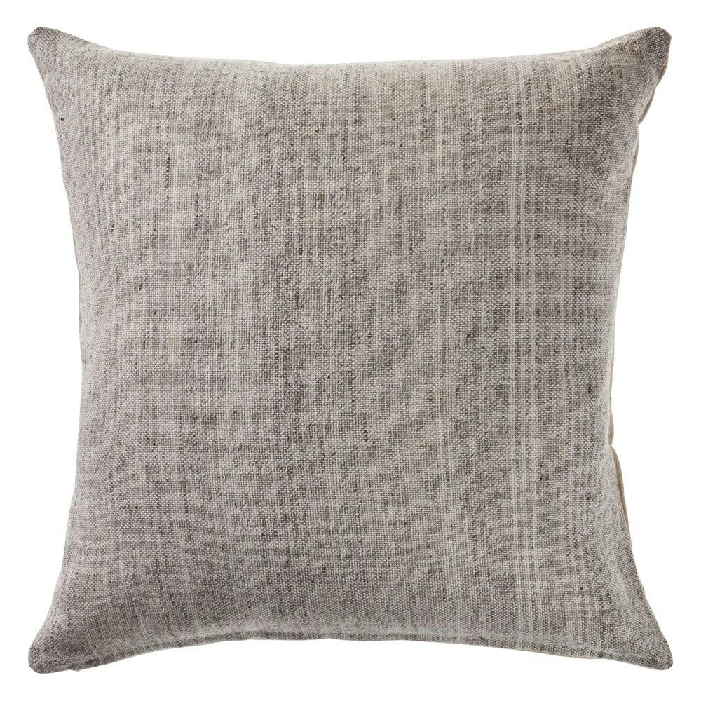 Distressed Gray Square 20" Hand-Crafted Throw Pillow