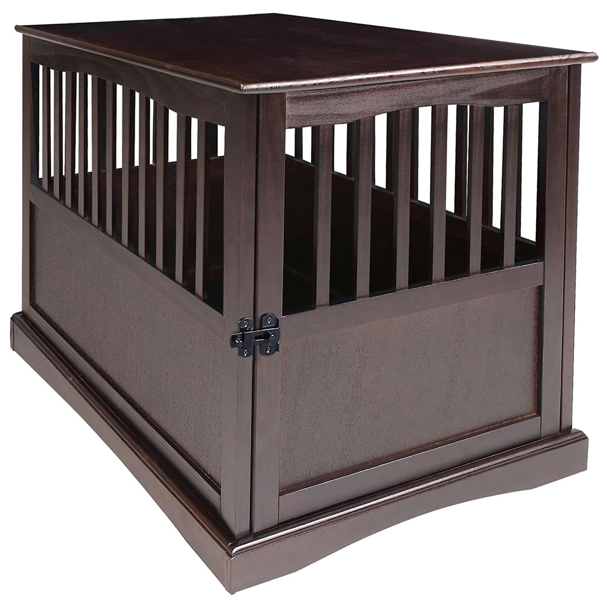 Espresso Deluxe Medium Pet Crate End Table up to 40 Lbs