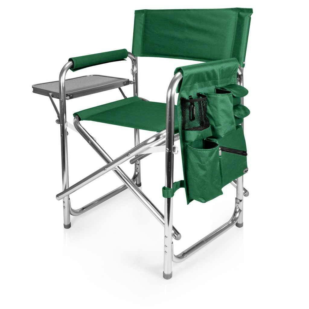 Hunter Green Ultimate Comfort Portable Sports Chair with Side Table