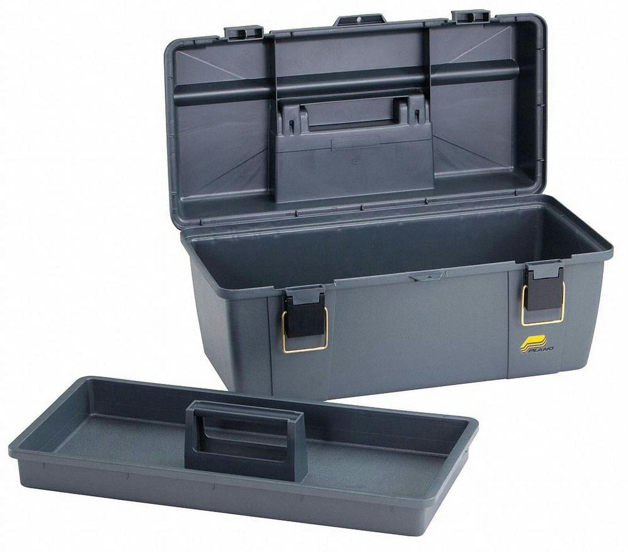 Plano 20" Heavy-Duty Plastic Tool Box with Lift-Out Tray