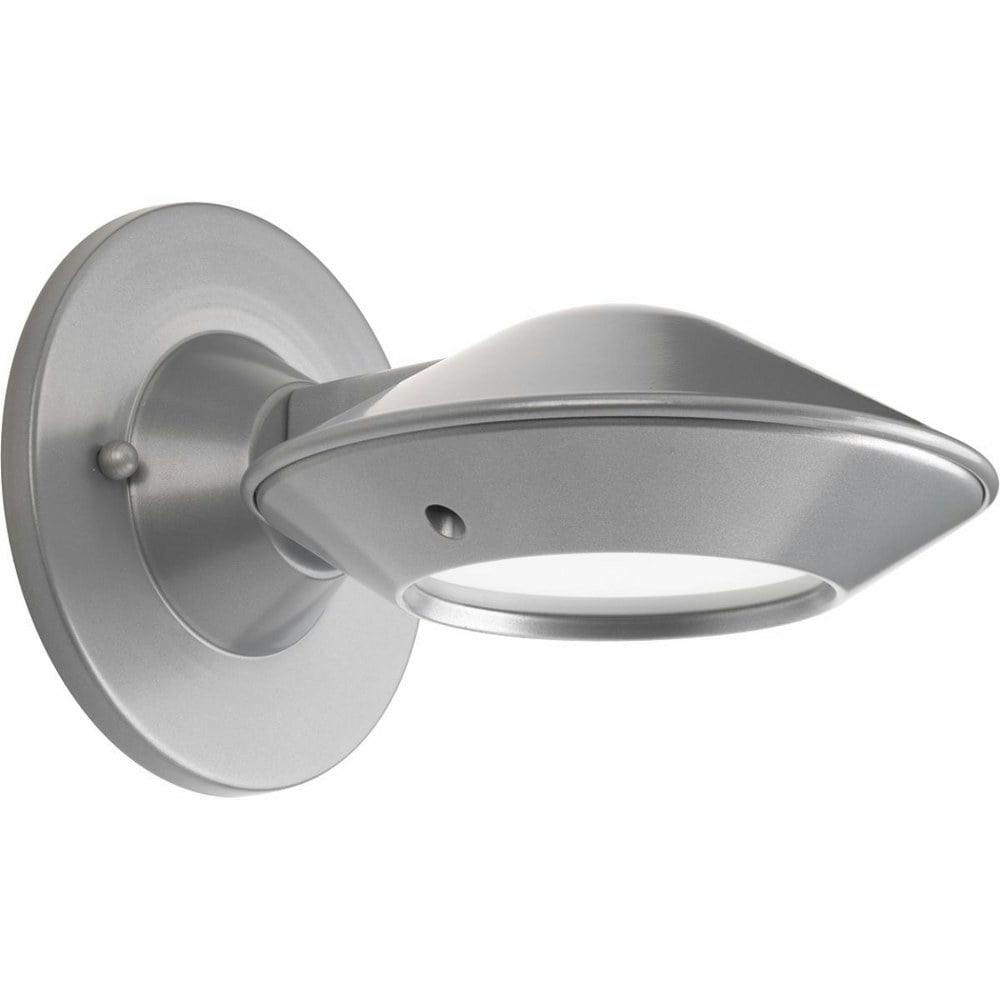 Strata Modern Metallic Gray LED Outdoor Wall Lantern