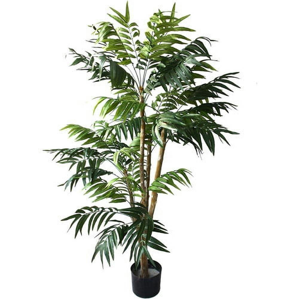Tropical Oasis 5ft Potted Artificial Palm Tree for Indoor/Outdoor