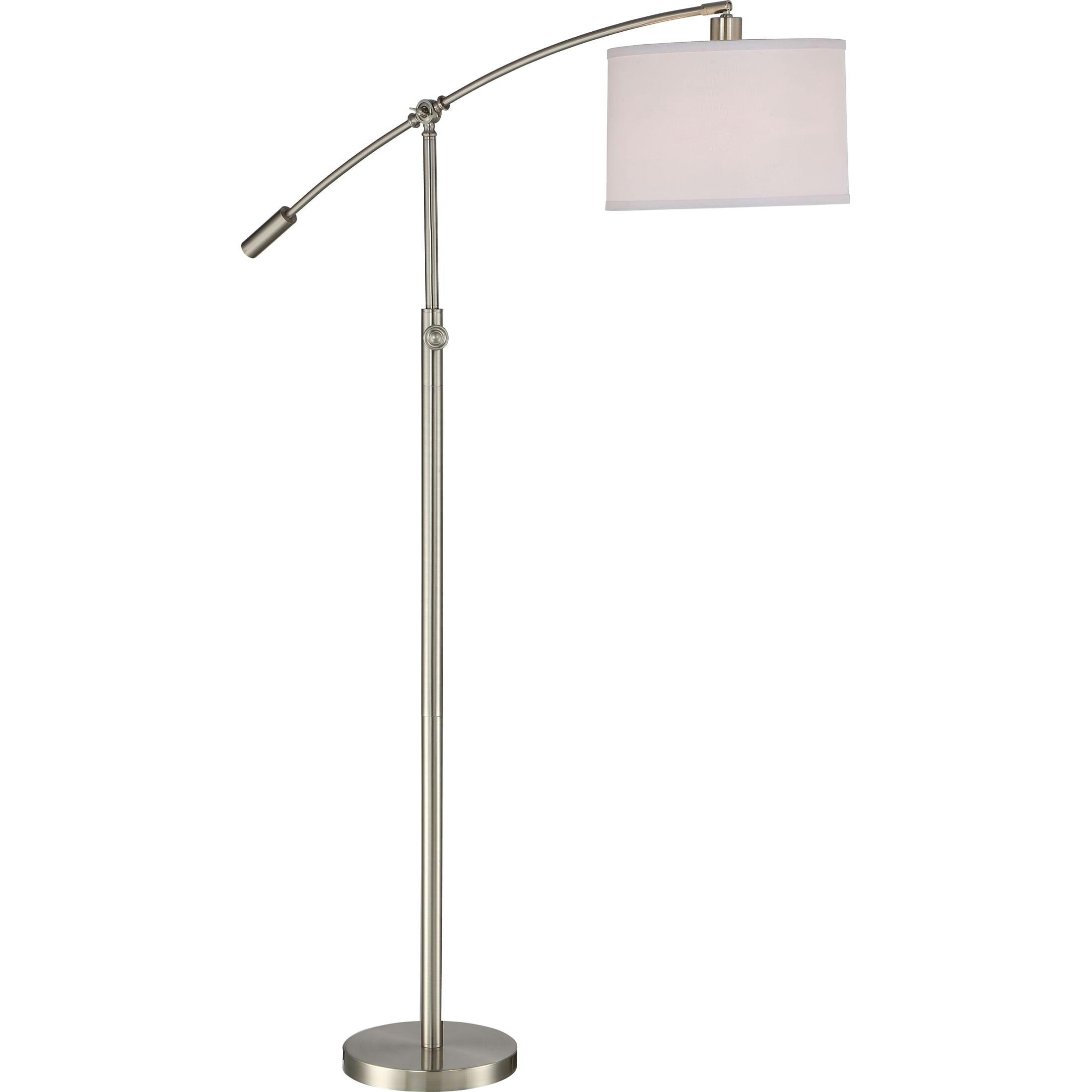 Arcadia Adjustable Arc 65'' White Floor Lamp