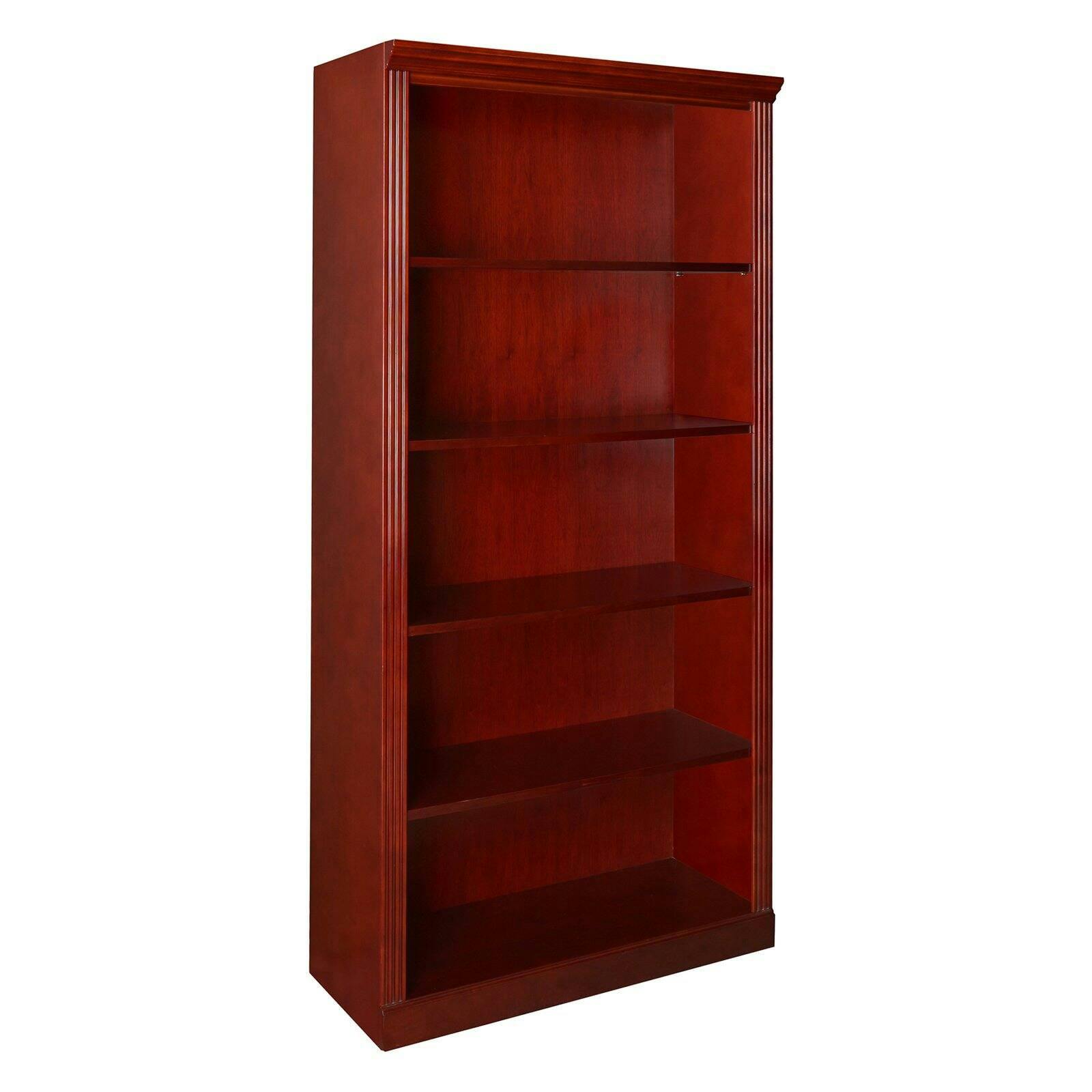 Prestige Cherry Wood Adjustable 4-Shelf Bookcase