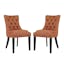 Regal Orange Tufted Upholstered Side Chair with Nailhead Trim