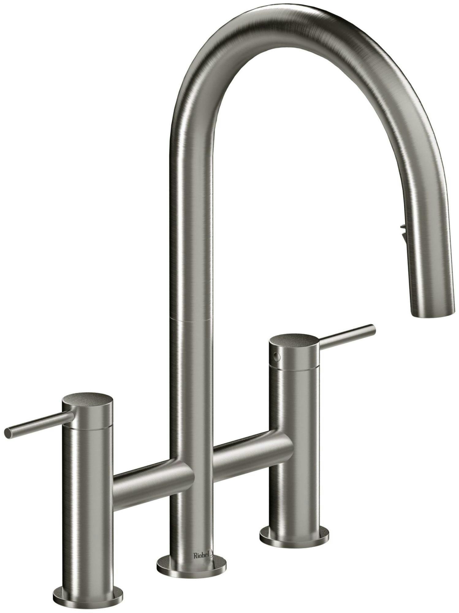 Modern Stainless Steel High Arc Pull-Down Kitchen Faucet