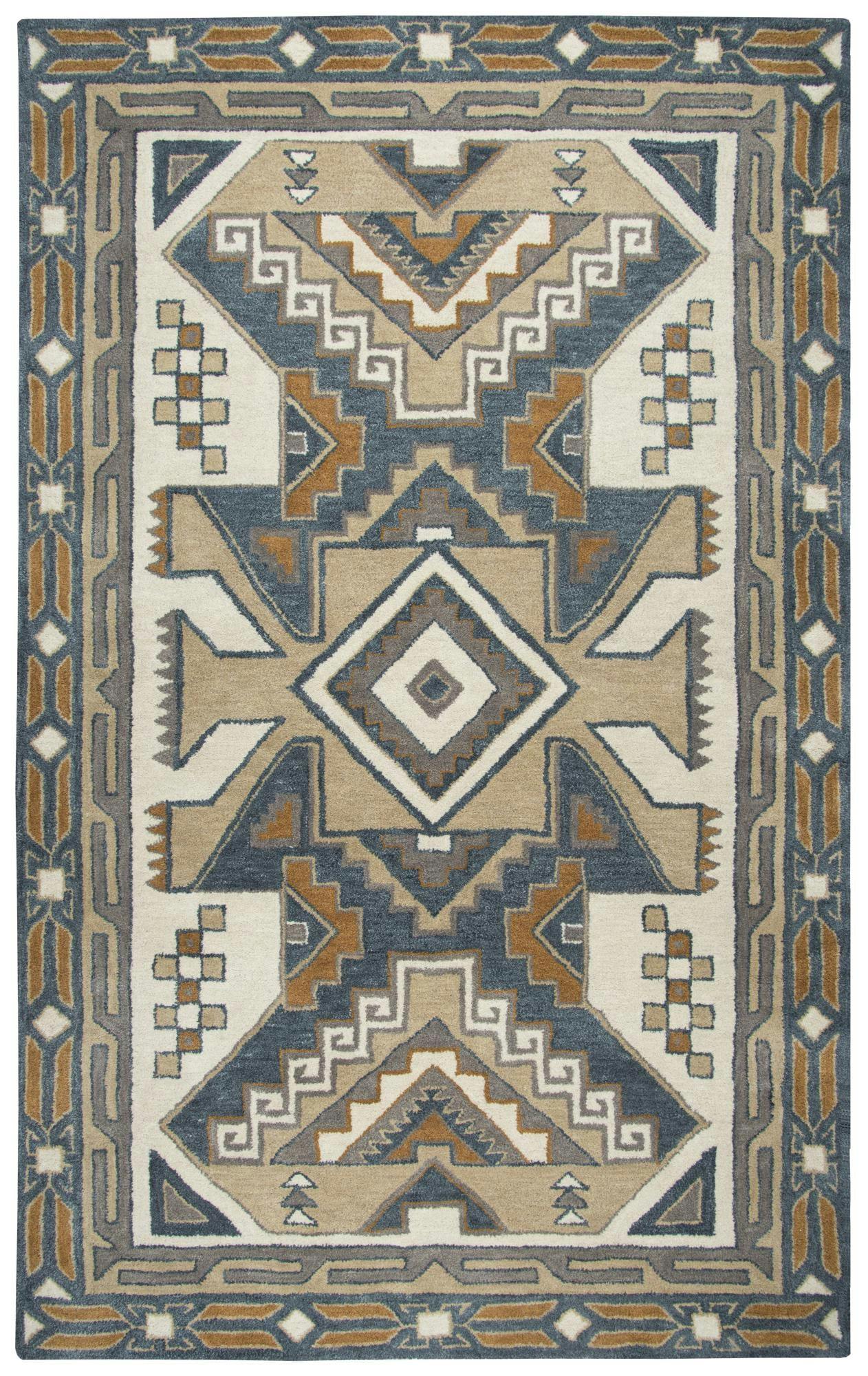 Handmade Transitional Gray Wool 8' x 10' Geometric Area Rug