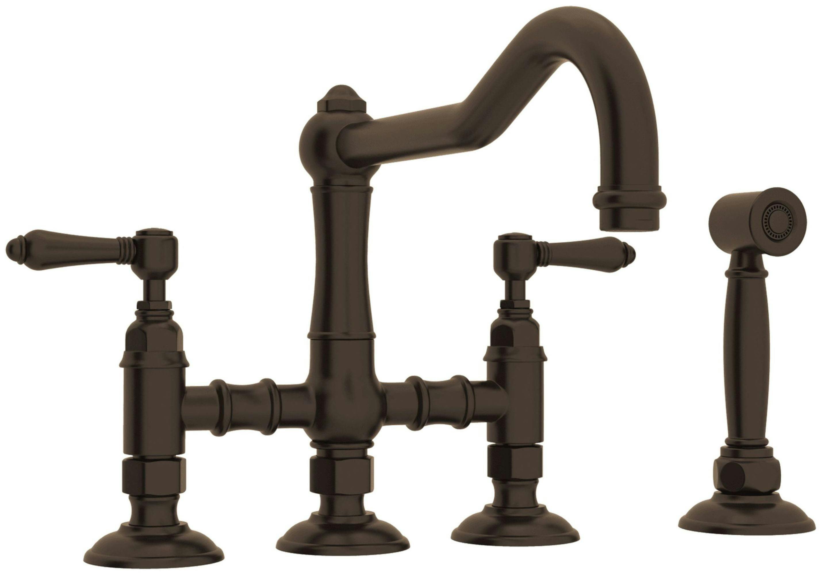 Elegant Tuscan Brass Classic Kitchen Faucet with Sidespray