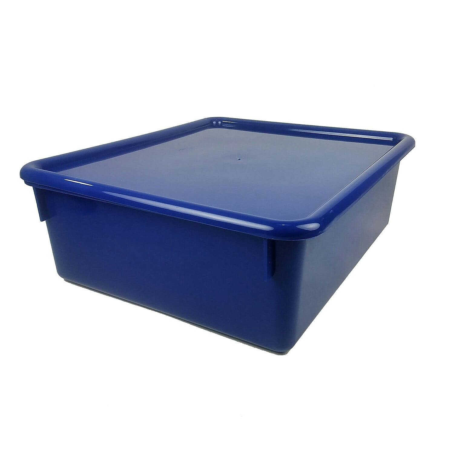 Capacious Blue Stowaway Tub with Lid for Home & School