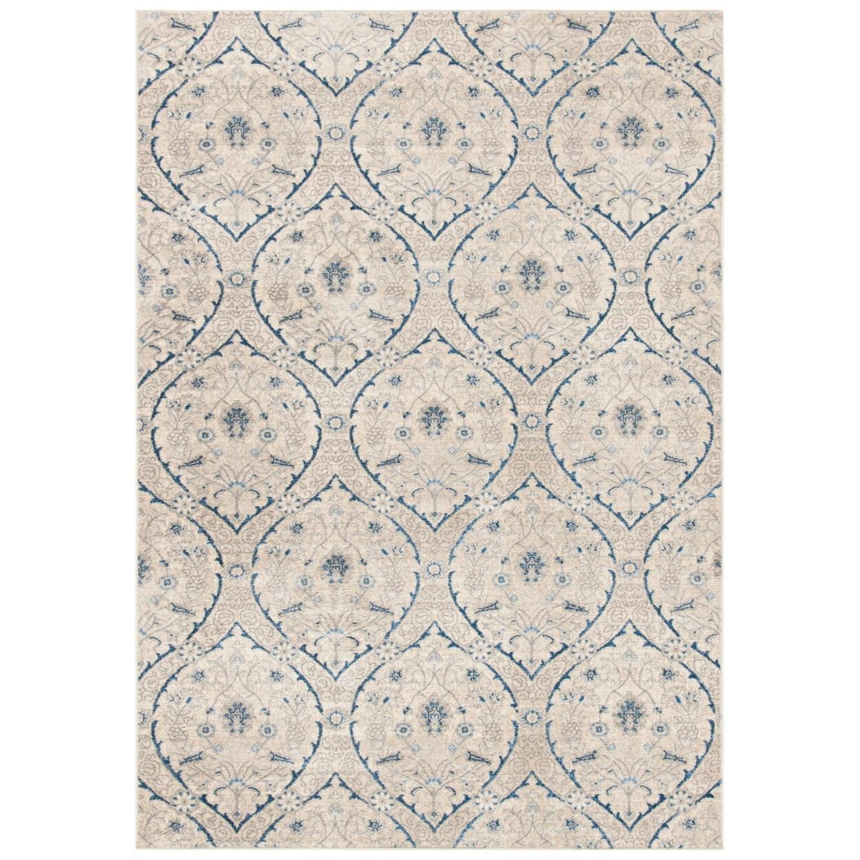 Elegant Gray Synthetic 4' x 6' Hand-Knotted Area Rug
