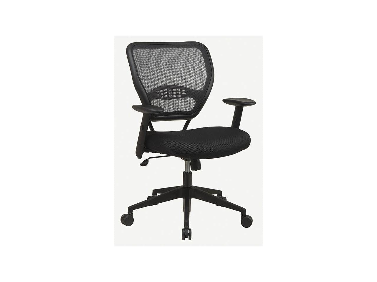 Executive Black Mesh Swivel Office Chair with Adjustable Arms
