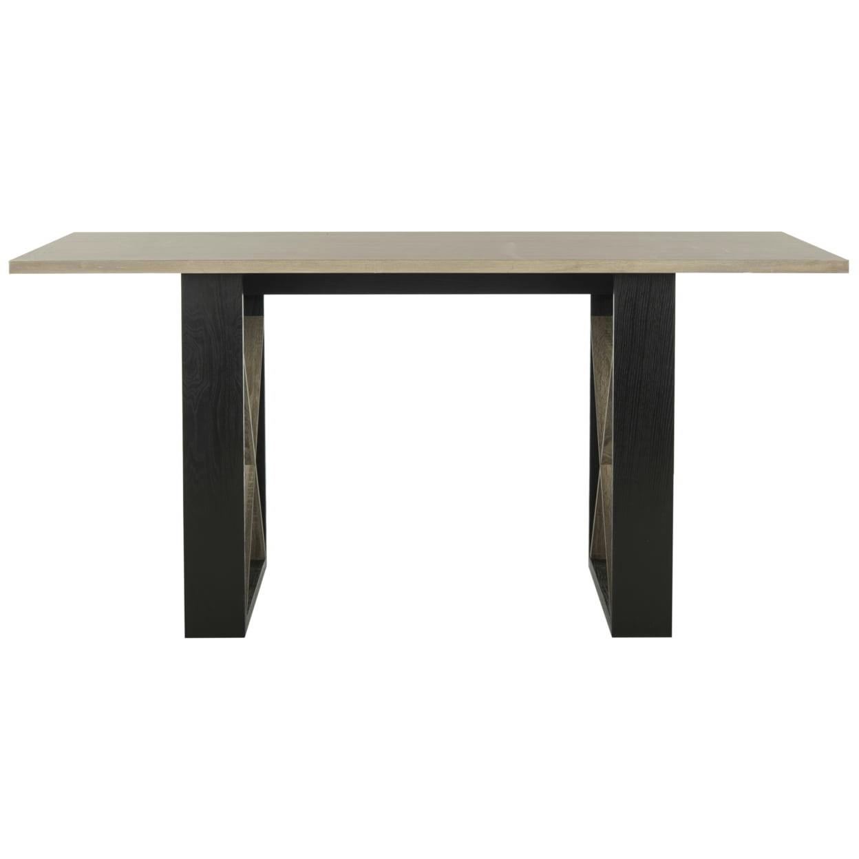 Park Avenue Inspired Light Grey Rectangular Wood Dining Table