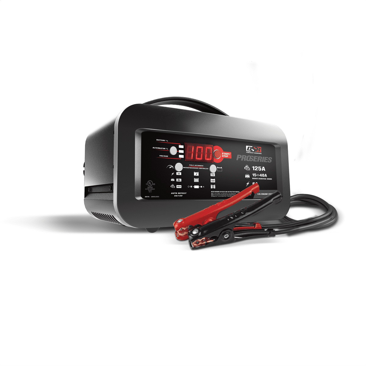 ProSeries 125A Powder-Coated Metal Battery Charger and Engine Starter
