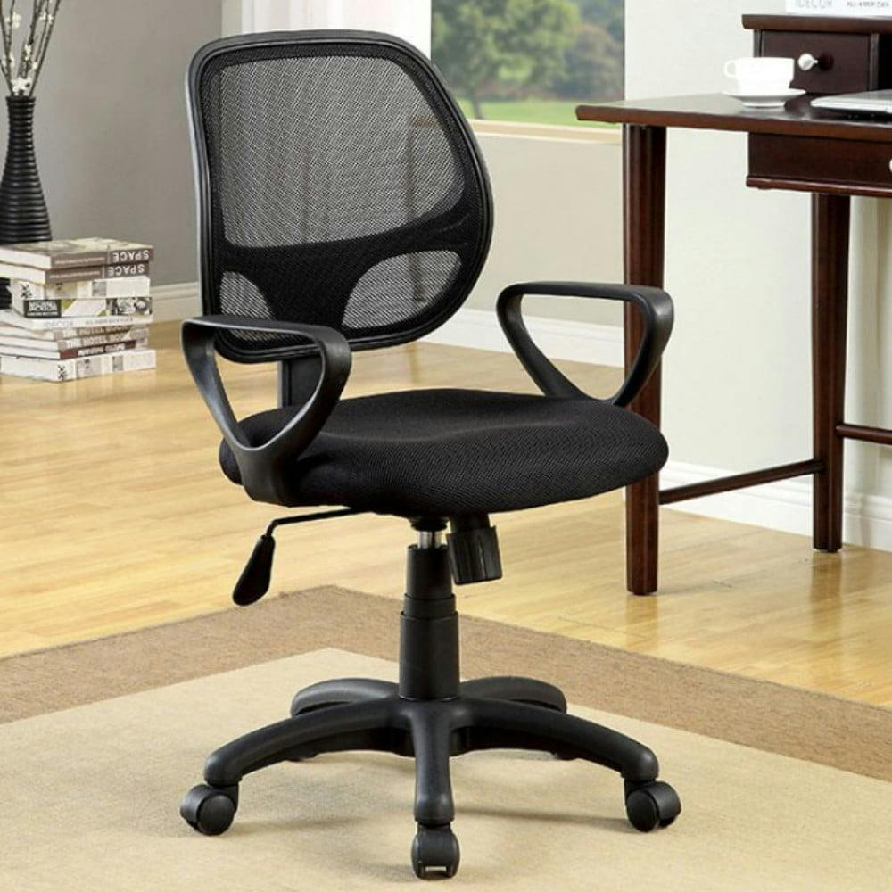 Sherman 35'' Black Mesh and Metal Contemporary Office Chair