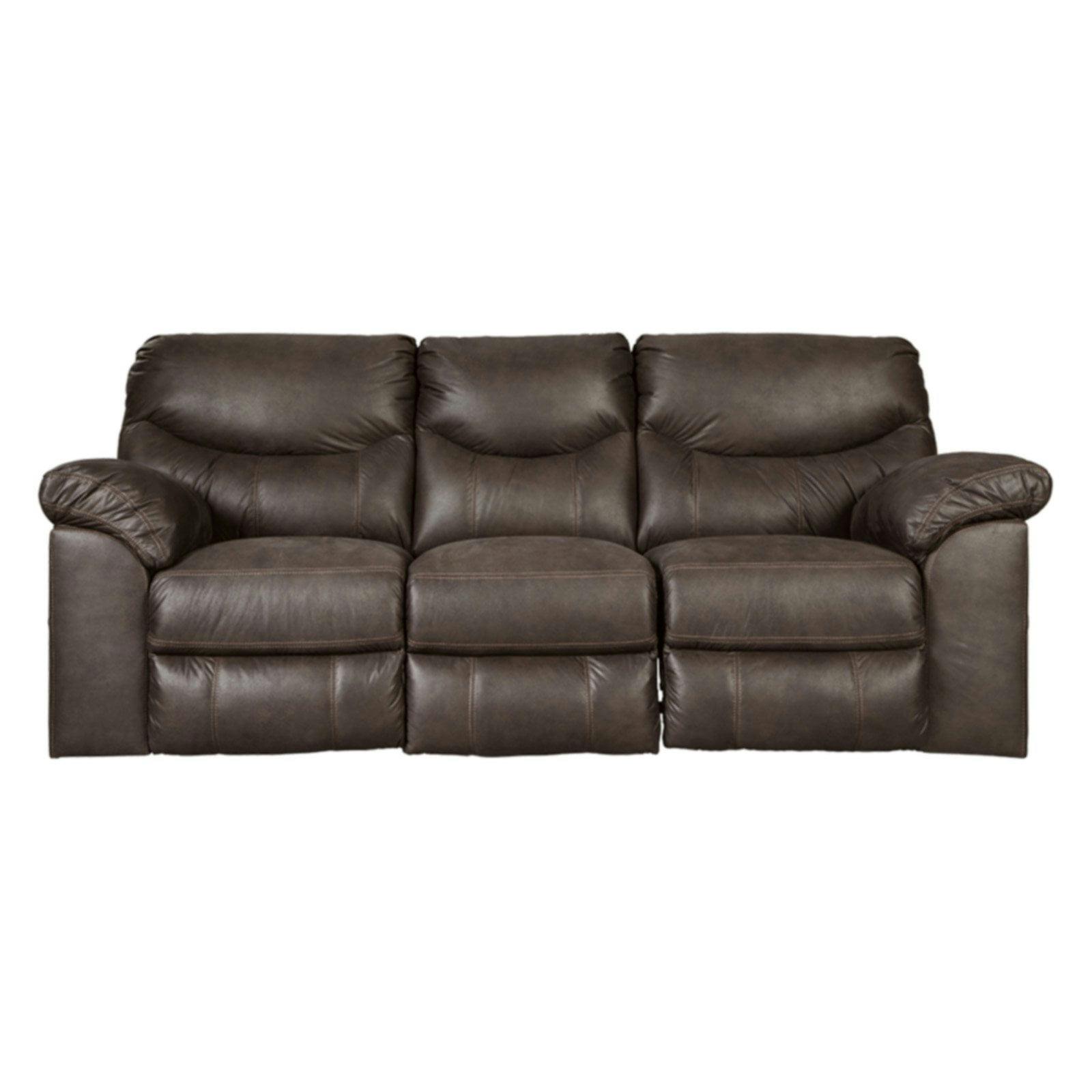 Boxberg Contemporary Brown Faux Leather Reclining Sofa