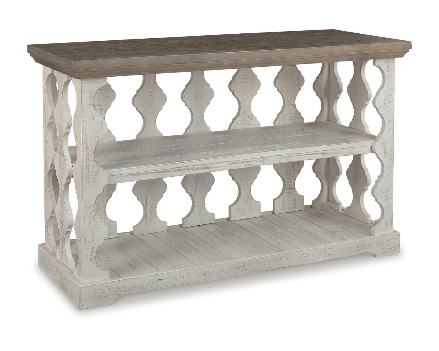 Havalance Dual-Tone Extendable Console Table in Gray and White