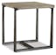 Contemporary Dalenville 22" Black and Gray Metal-Trimmed Wood End Table