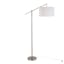Grandview Gallery 69" Task Floor Lamp with Off-White Linen Shade and Brushed Nickel Body