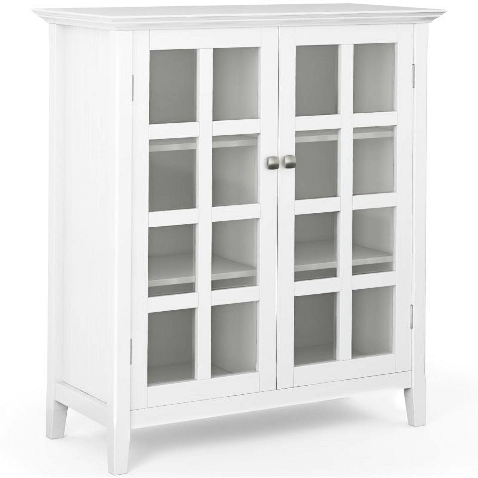 Acadian 39" White Pine Medium Office Storage Cabinet with Adjustable Shelving