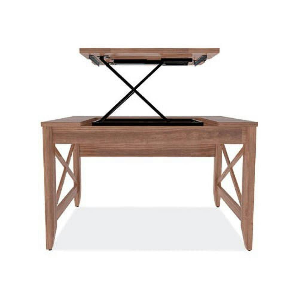 Modern Walnut Sit-to-Stand Adjustable Height Desk