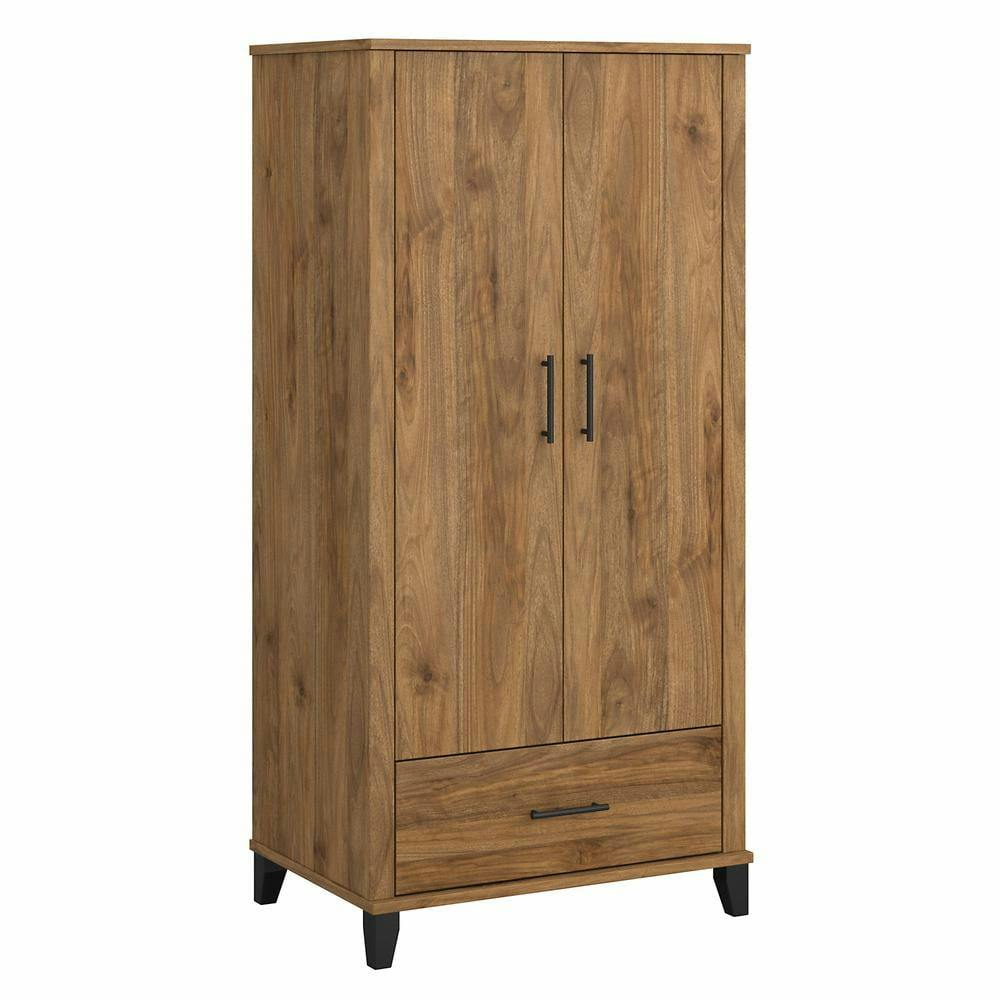 Somerset Fresh Walnut Large Armoire with Adjustable Shelves