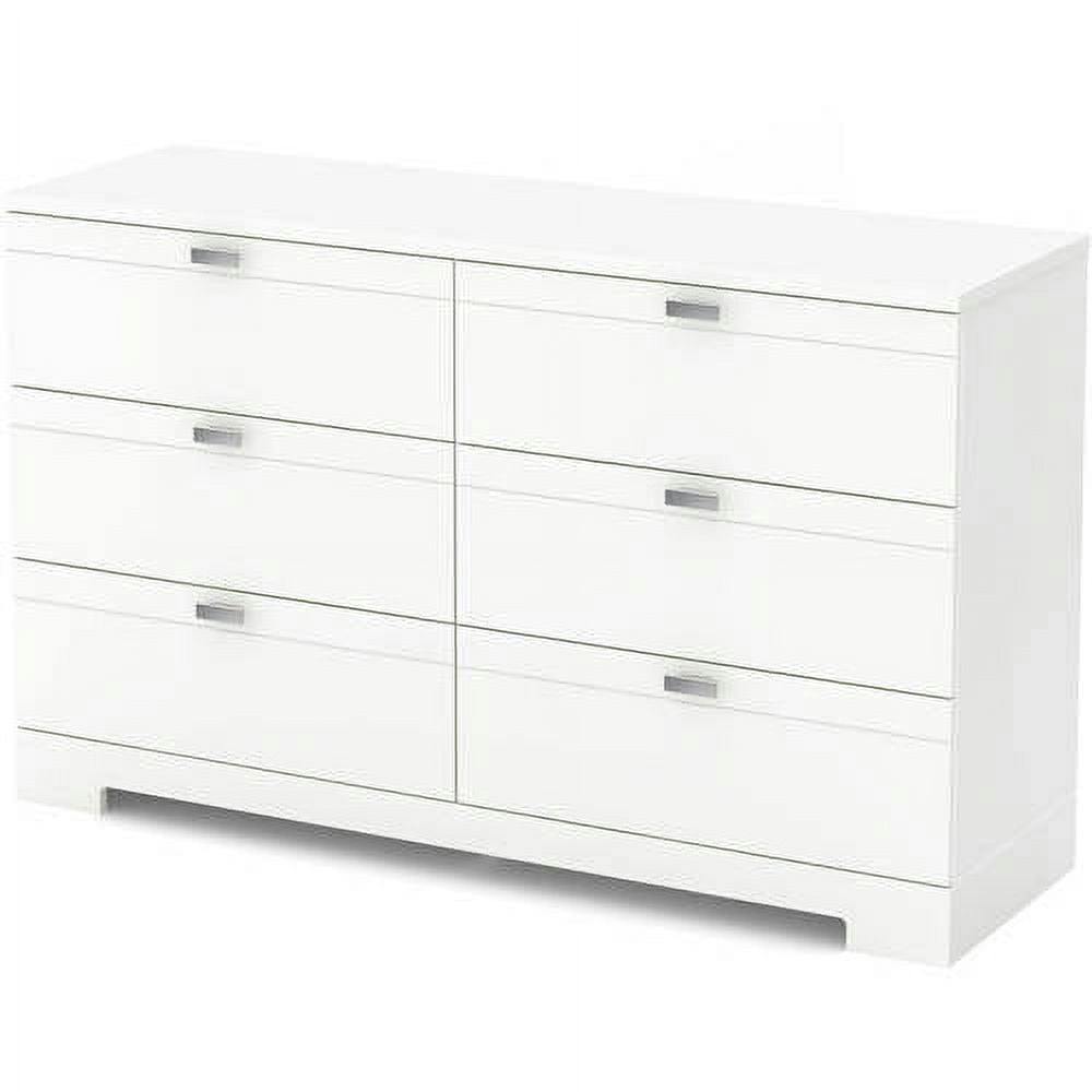 Pure White Nursery Double Dresser with Soft Close Deep Drawers