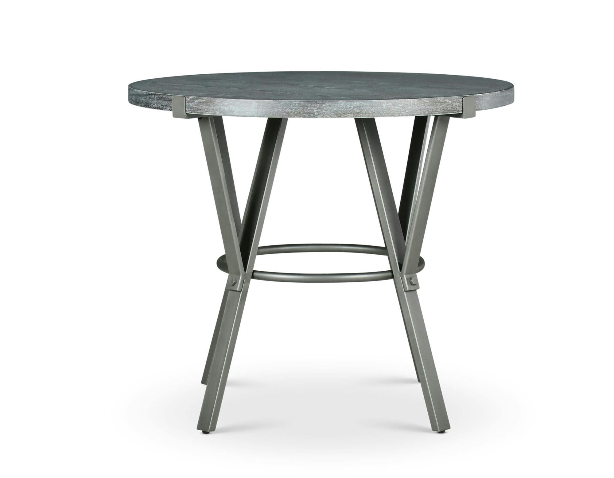 Contemporary Gray Wood 42" Round Counter Height Table