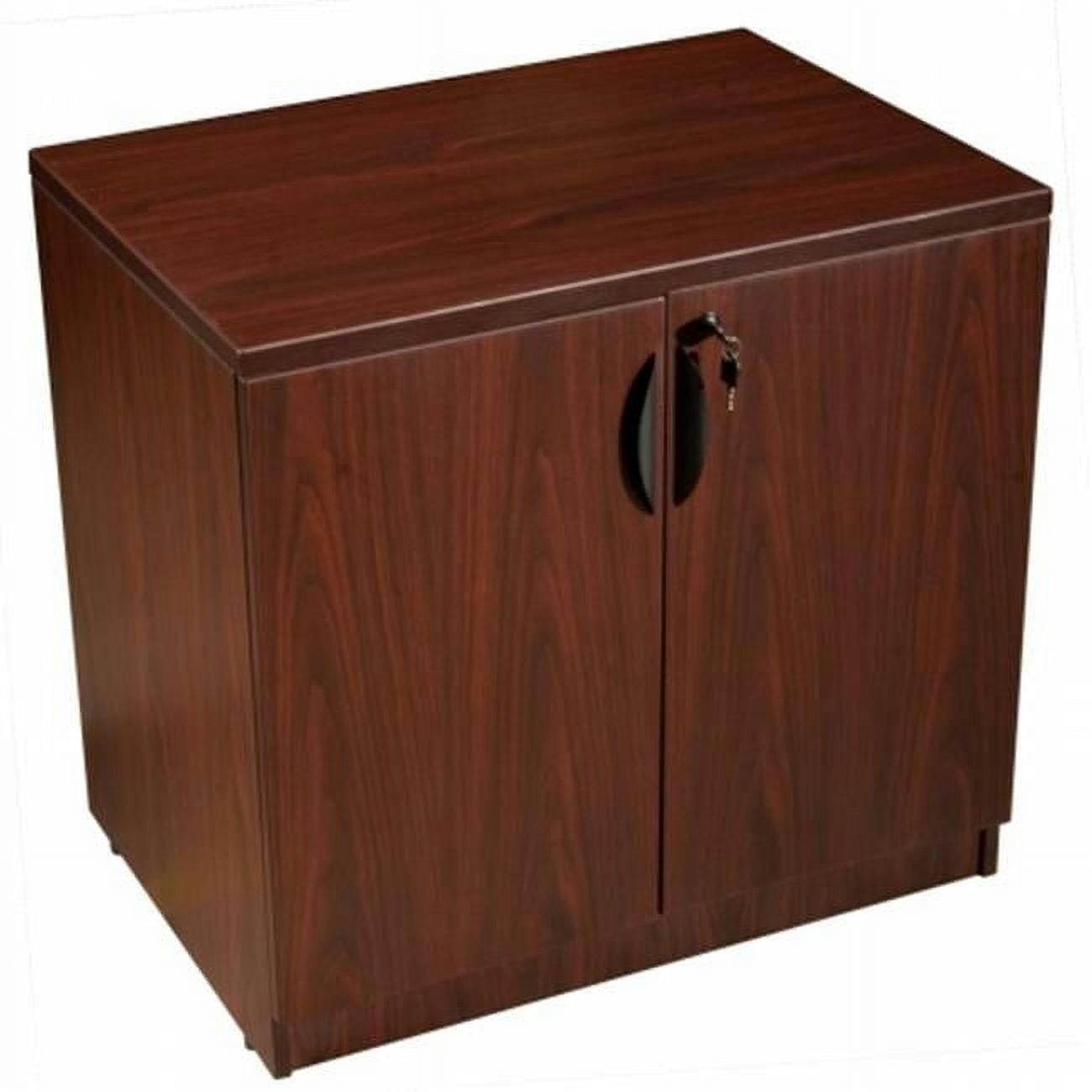 Traditional Mahogany Freestanding Lockable Filing Cabinet with Adjustable Shelving