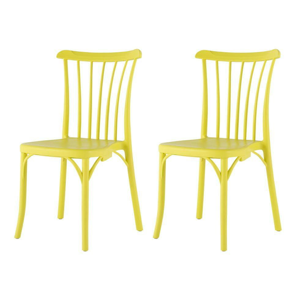 Lagoon Stackable Rio Yellow Polypropylene Dining Chair